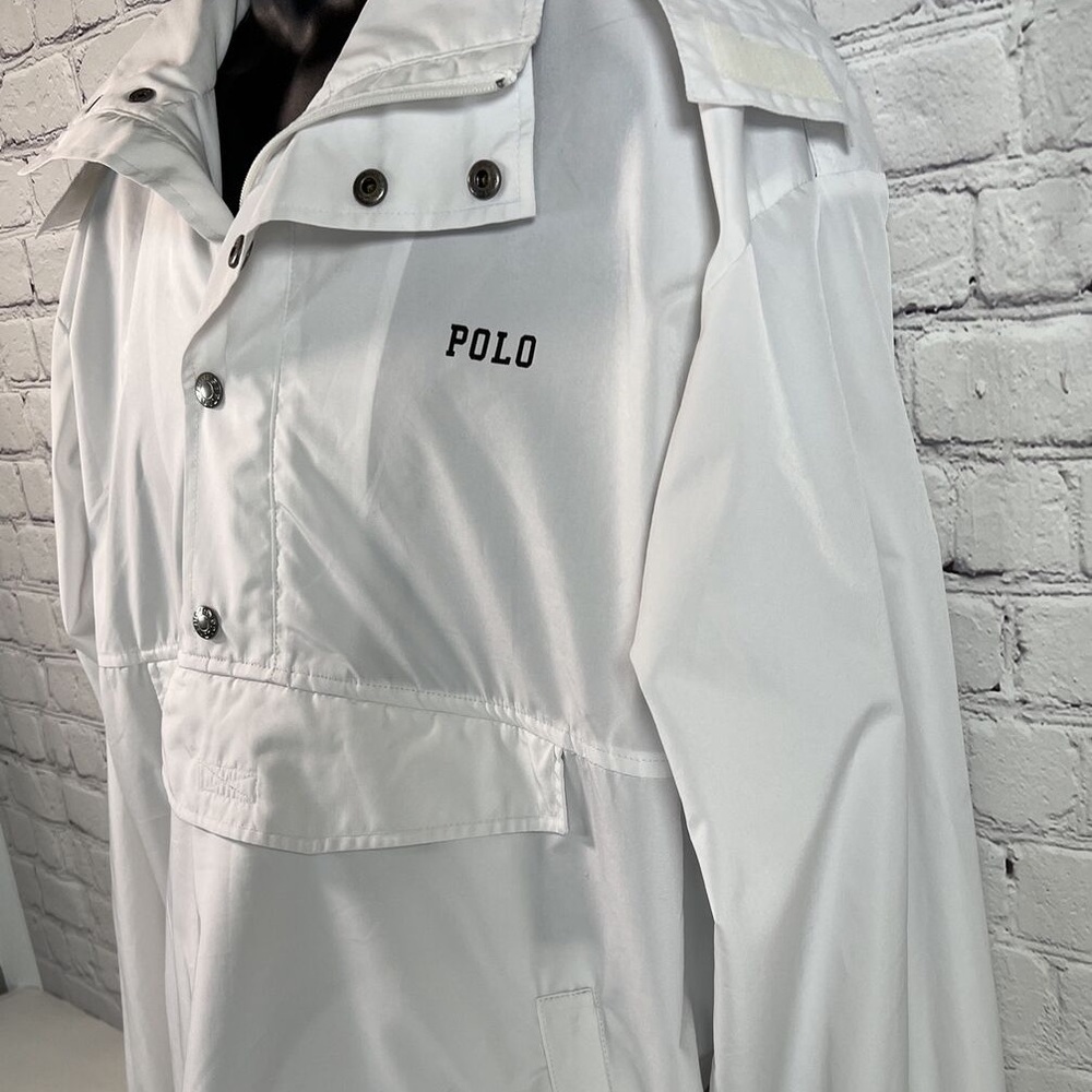 Vintage Men's L Polo Sport Ralph Lauren White Pullover Windbreaker USA Olympic